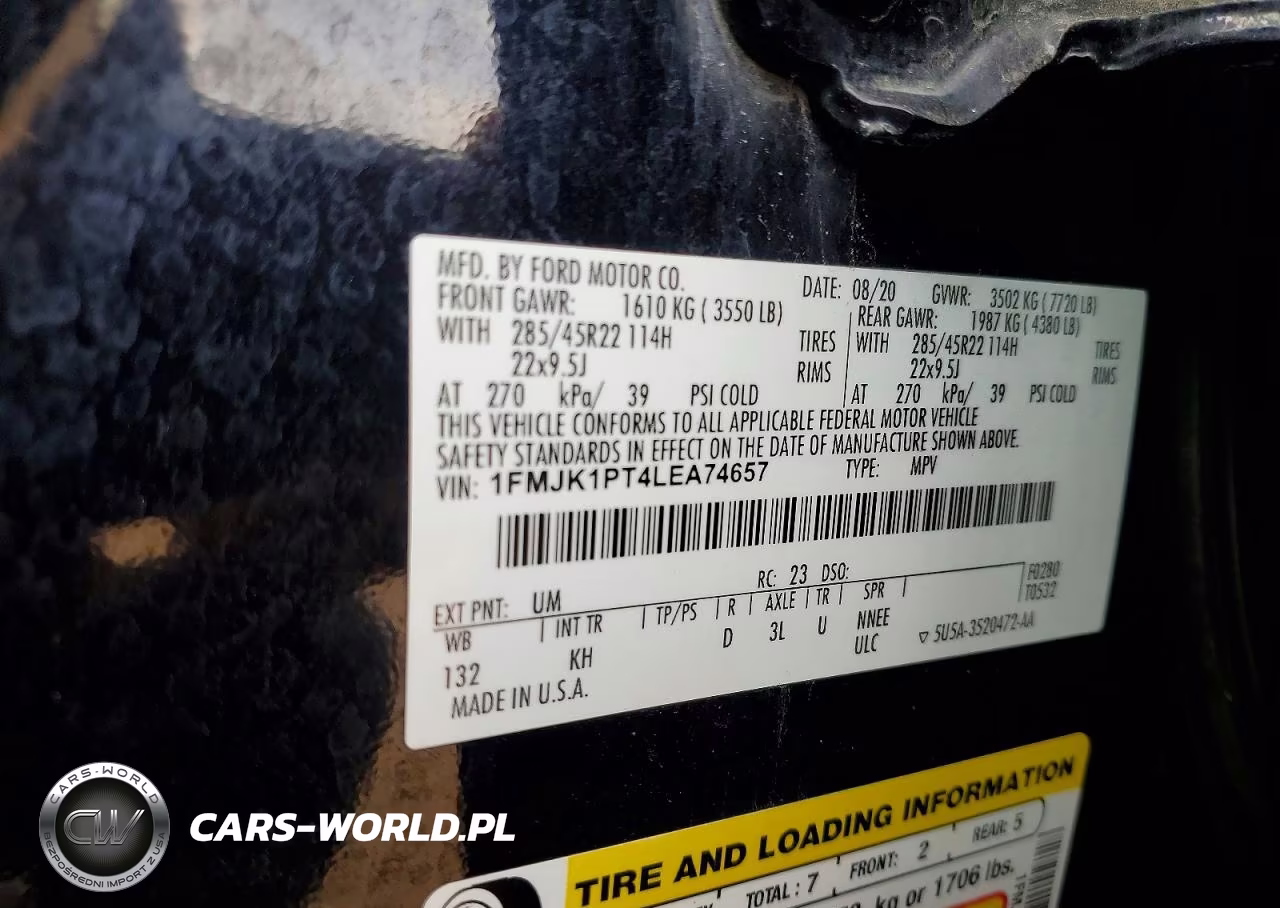 2020 Ford Expedition Max King Ranch VIN:1FMJK1PT4LEA74657 - 13