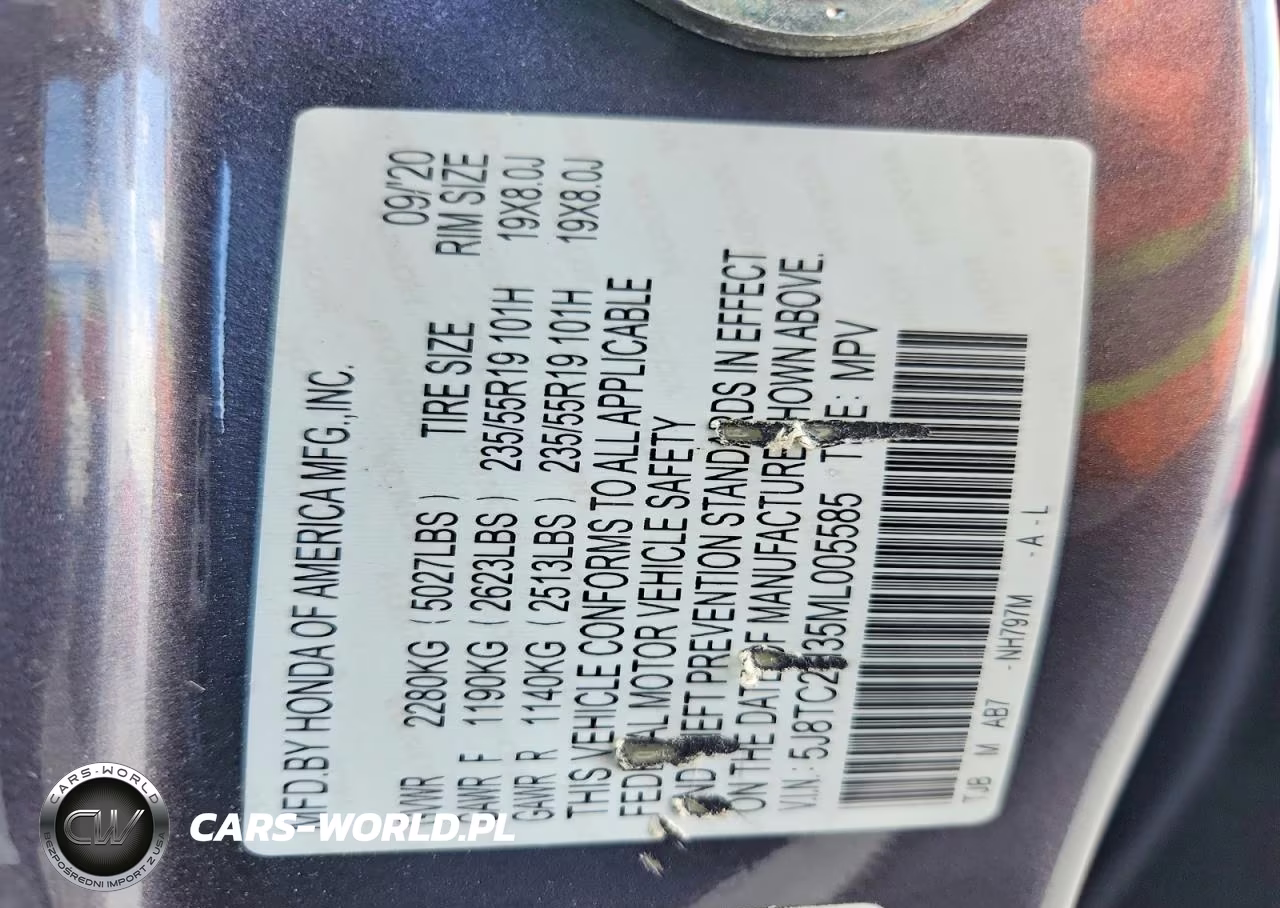 2021 Acura Rdx VIN:5J8TC2H35ML005585 - 13