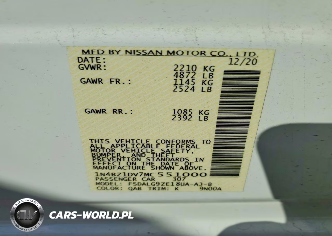 2021 Nissan Leaf Sl Plus VIN:1N4BZ1DV7MC551000 - 13