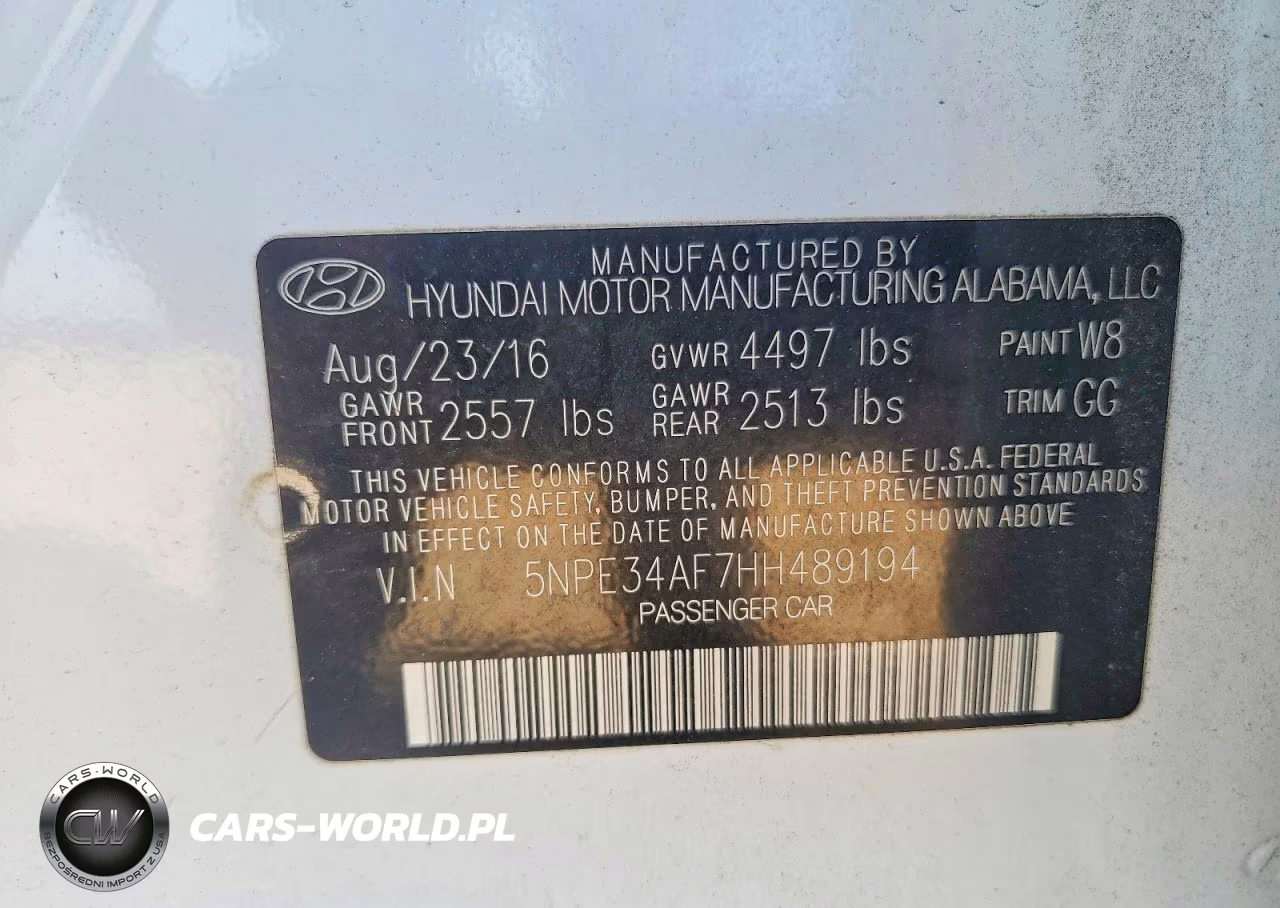 2017 Hyundai Sonata Sport VIN:5NPE34AF7HH489194 - 12