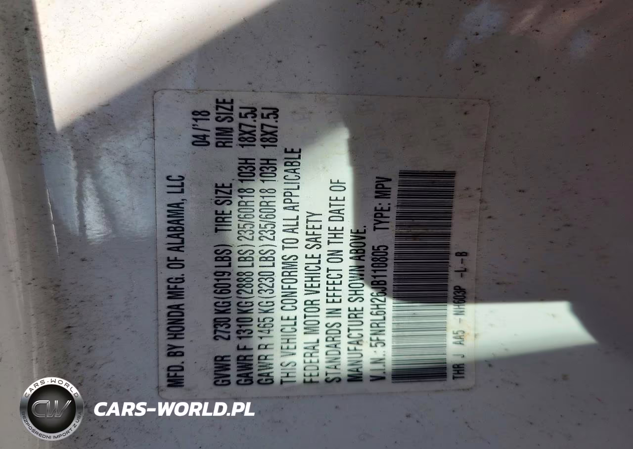 2018 Honda Odyssey Lx VIN:5FNRL6H26JB110805 - 13