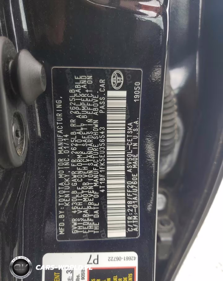 2014 Toyota Camry L VIN:4T1BF1FK5EU356543 - 12
