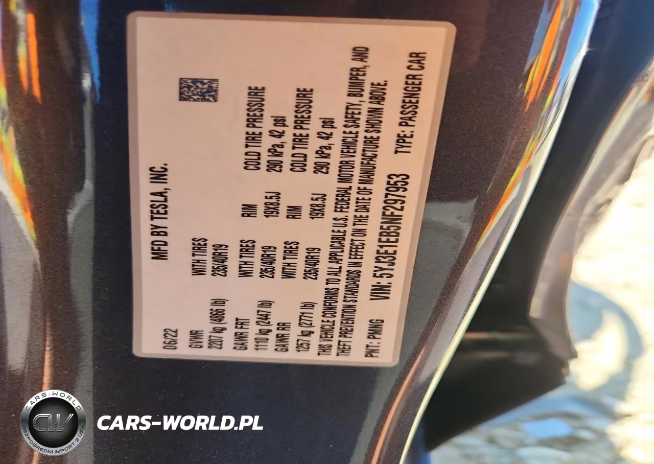 2022 Tesla Model 3 VIN:5YJ3E1EB5NF297953 - 12