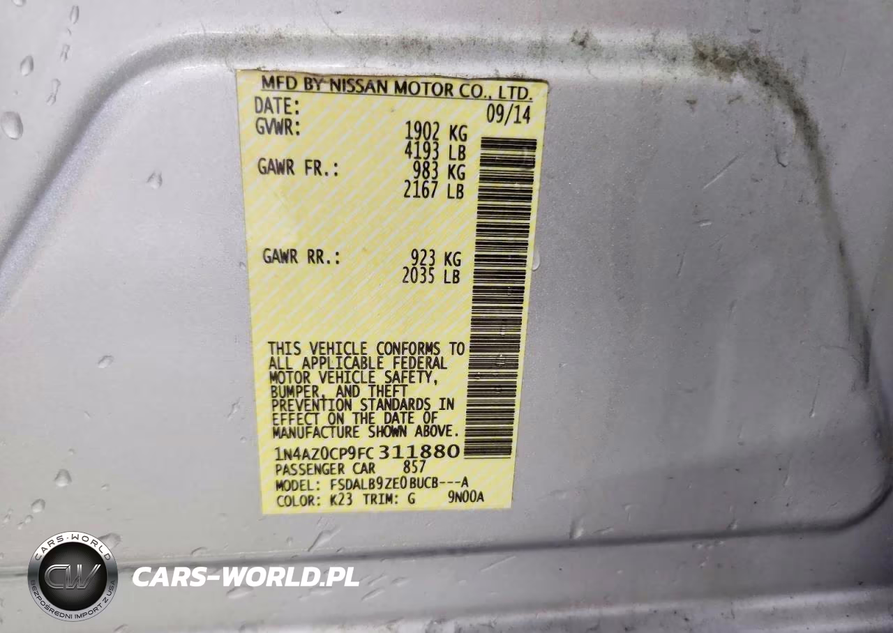 2015 Nissan Leaf S VIN:1N4AZ0CP9FC311880 - 12