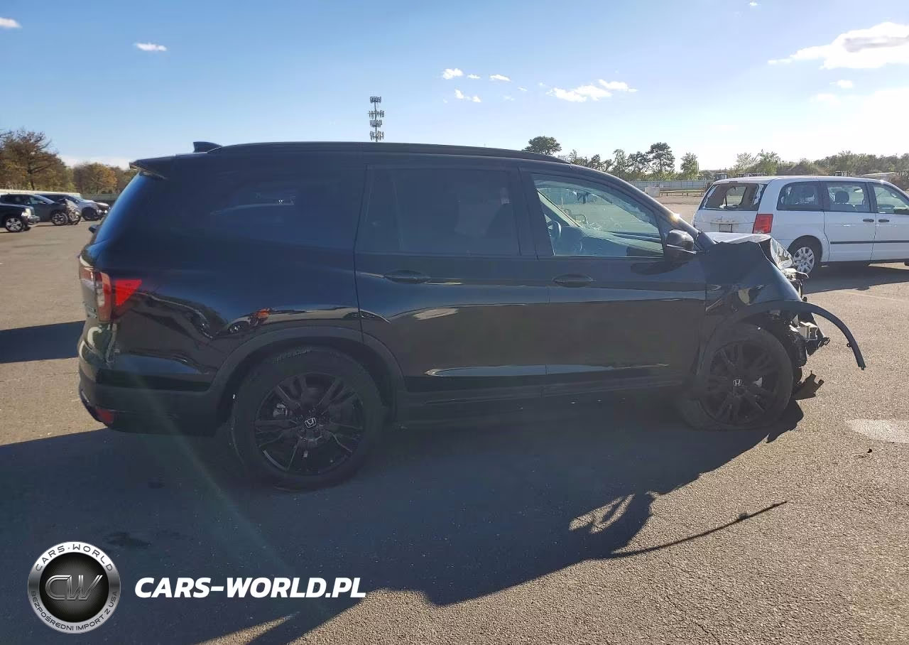 2022 Honda Pilot Black VIN:5FNYF6H7XNB047891 - 3