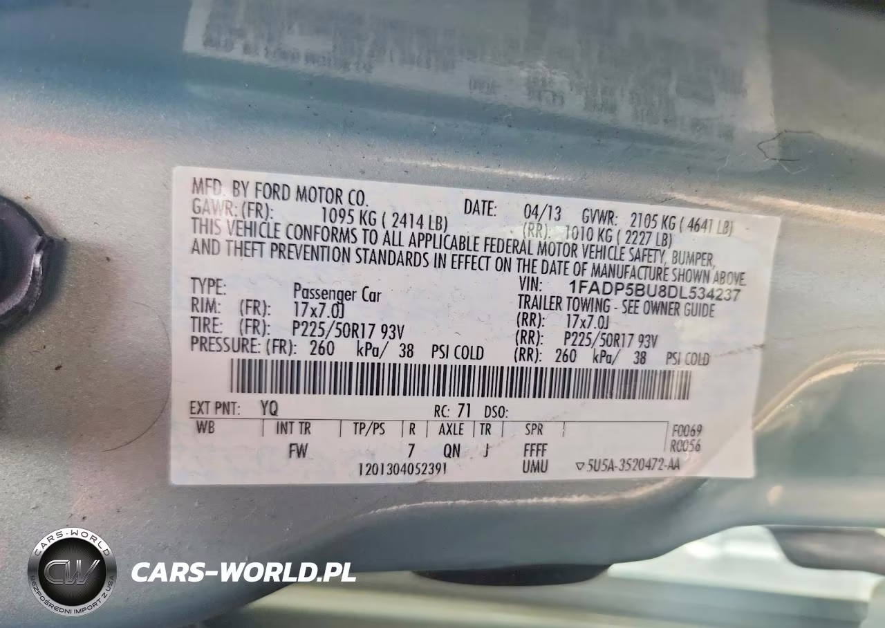 2013 Ford C-Max Sel VIN:1FADP5BU8DL534237 - 12