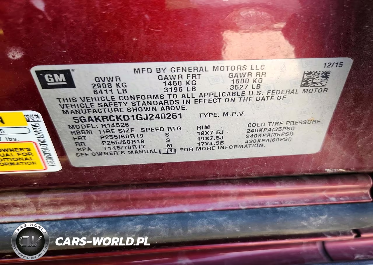 2016 Buick Enclave VIN:5GAKRCKD1GJ240261 - 13