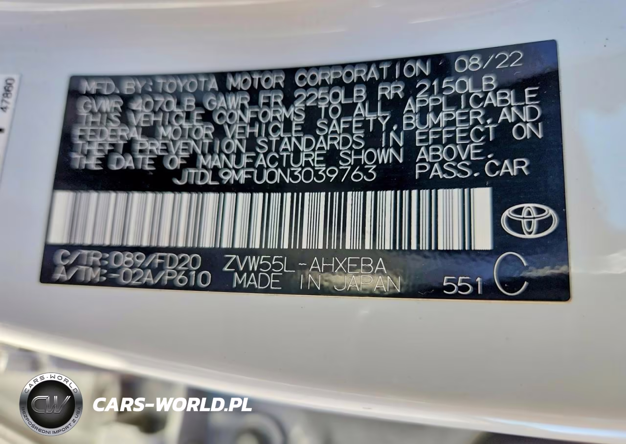 2022 Toyota Prius Le Awd-E VIN:JTDL9MFU0N3039763 - 12