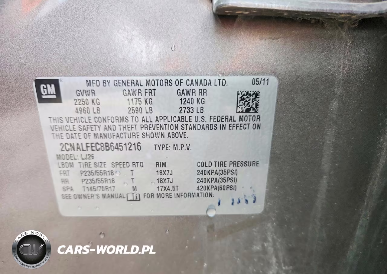 2011 Chevrolet Equinox Ltz VIN:2CNALFEC8B6451216 - 12
