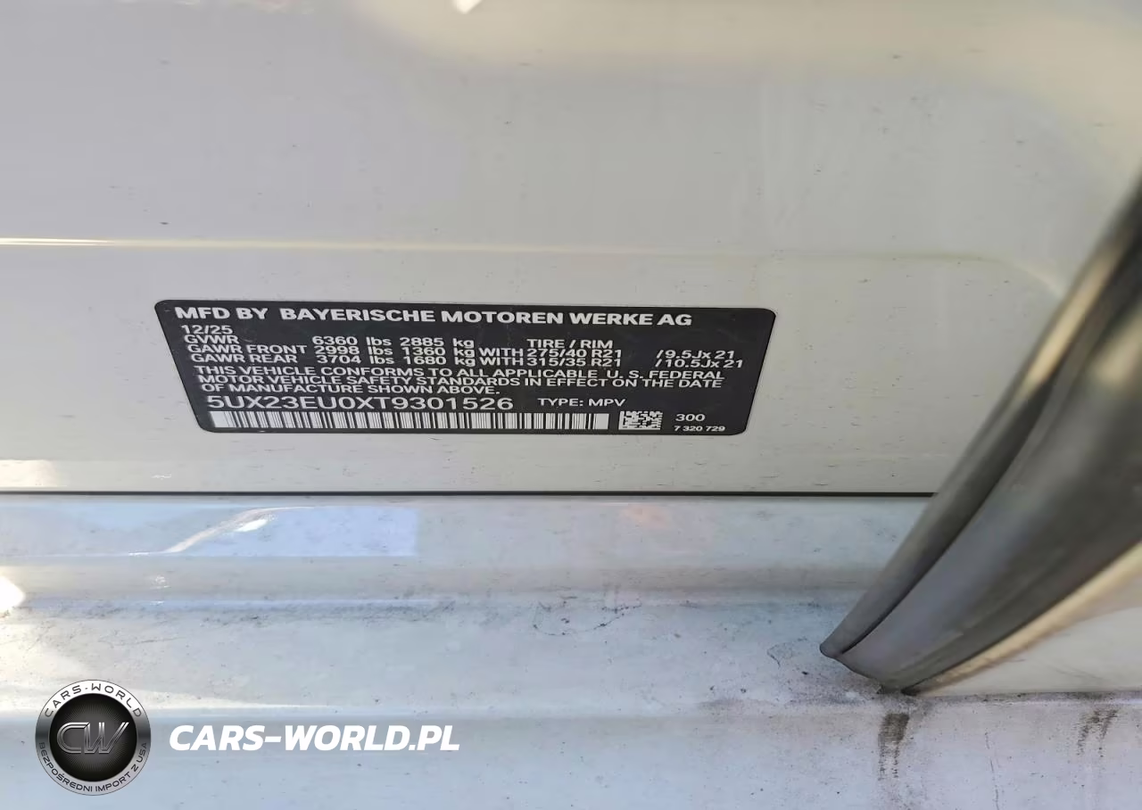 2026 BMW X5 xDrive40I VIN:5UX23EU0XT9301526 - 12
