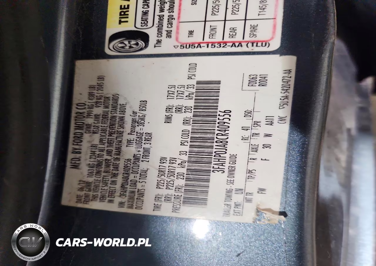 2012 Ford Fusion Sel VIN:3FAHP0JA8CR409556 - 12