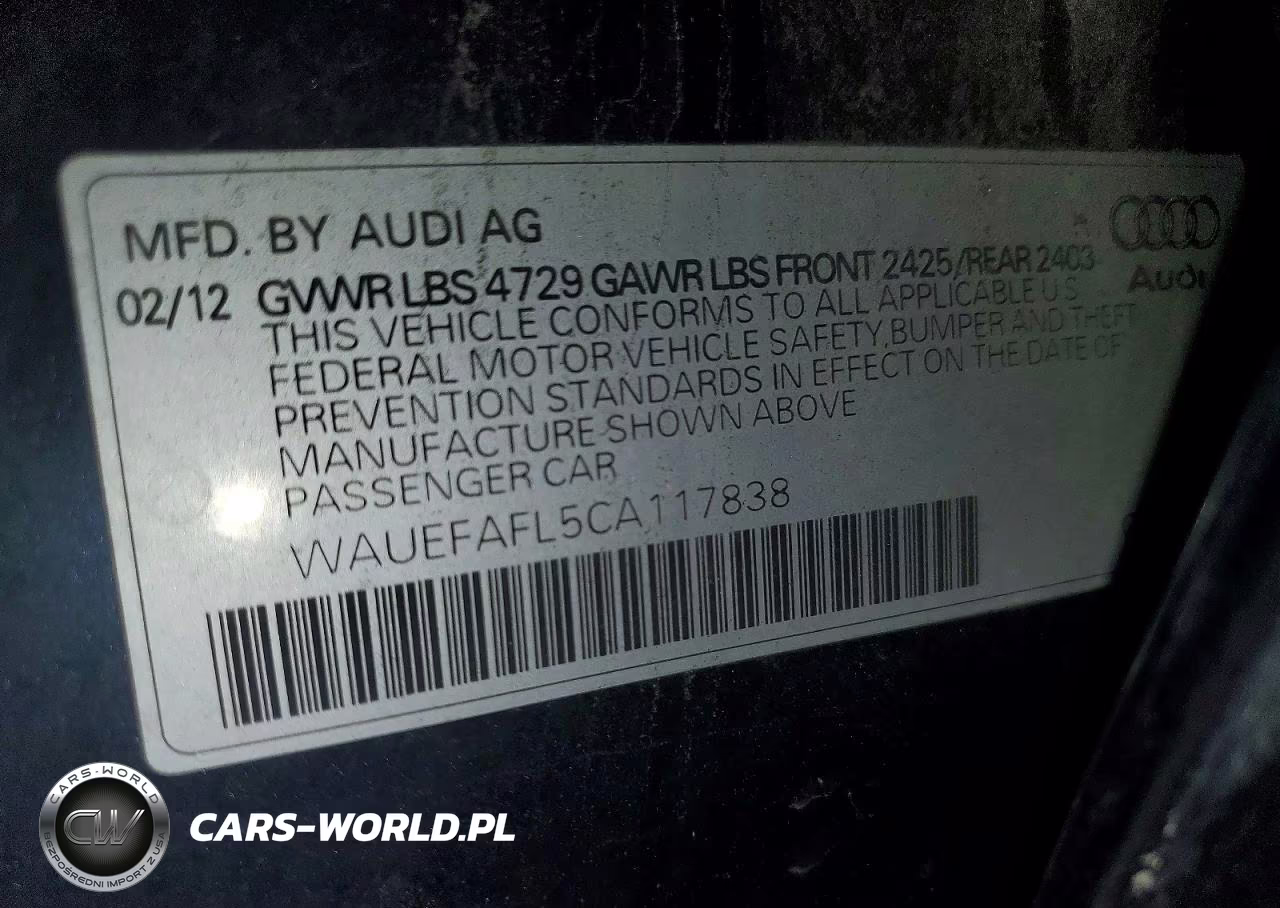 2012 Audi A4 Premium Plus VIN:WAUEFAFL5CA117838 - 12
