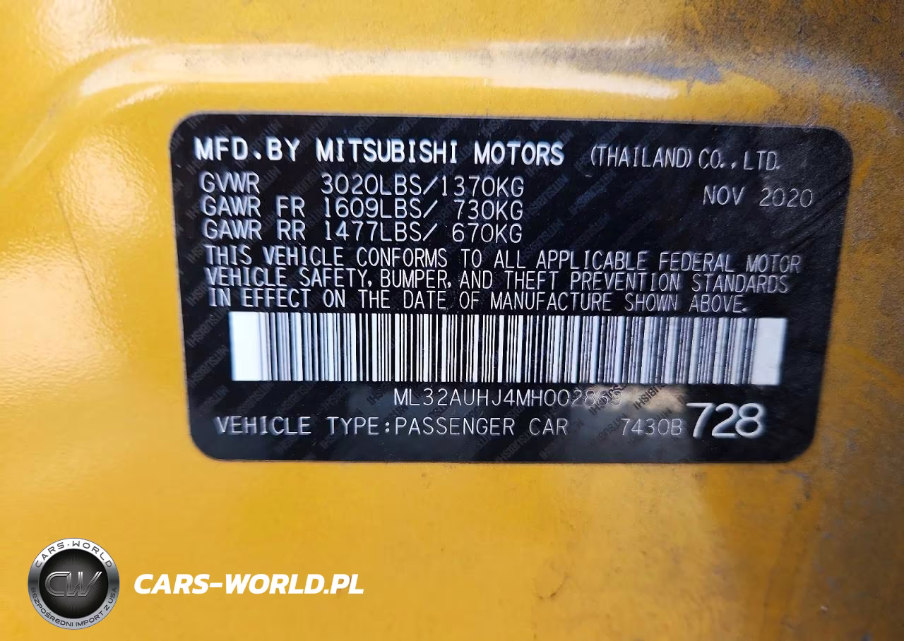 2021 Mitsubishi Mirage Es VIN:ML32AUHJ4MH002869 - 12