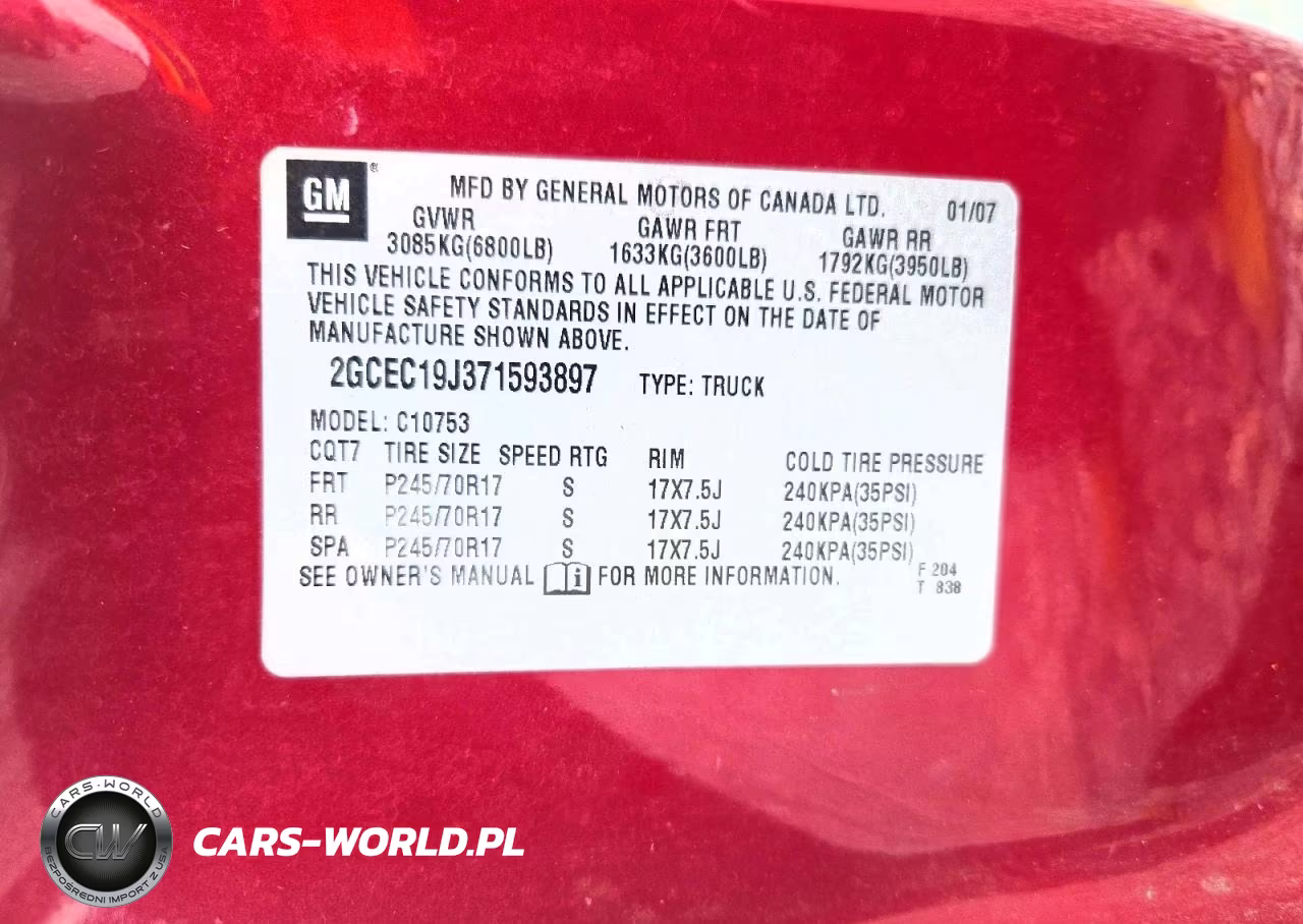 2007 Chevrolet Silverado C1500 VIN:2GCEC19J371593897 - 12