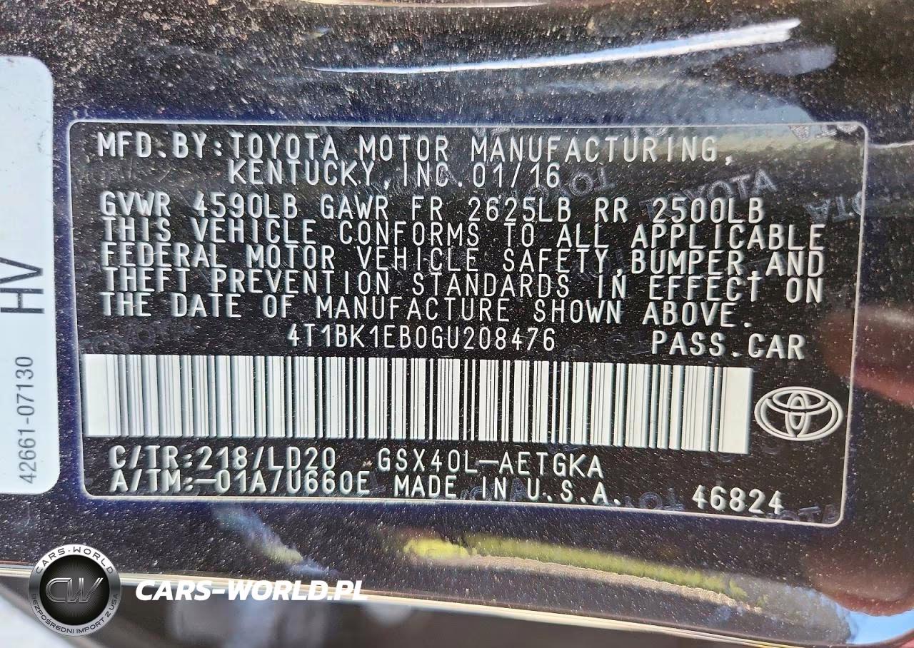 2016 Toyota Avalon Xle VIN:4T1BK1EB0GU208476 - 13
