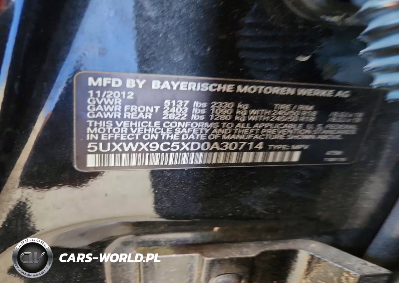 2013 BMW X3 xDrive28I VIN:5UXWX9C5XD0A30714 - 13