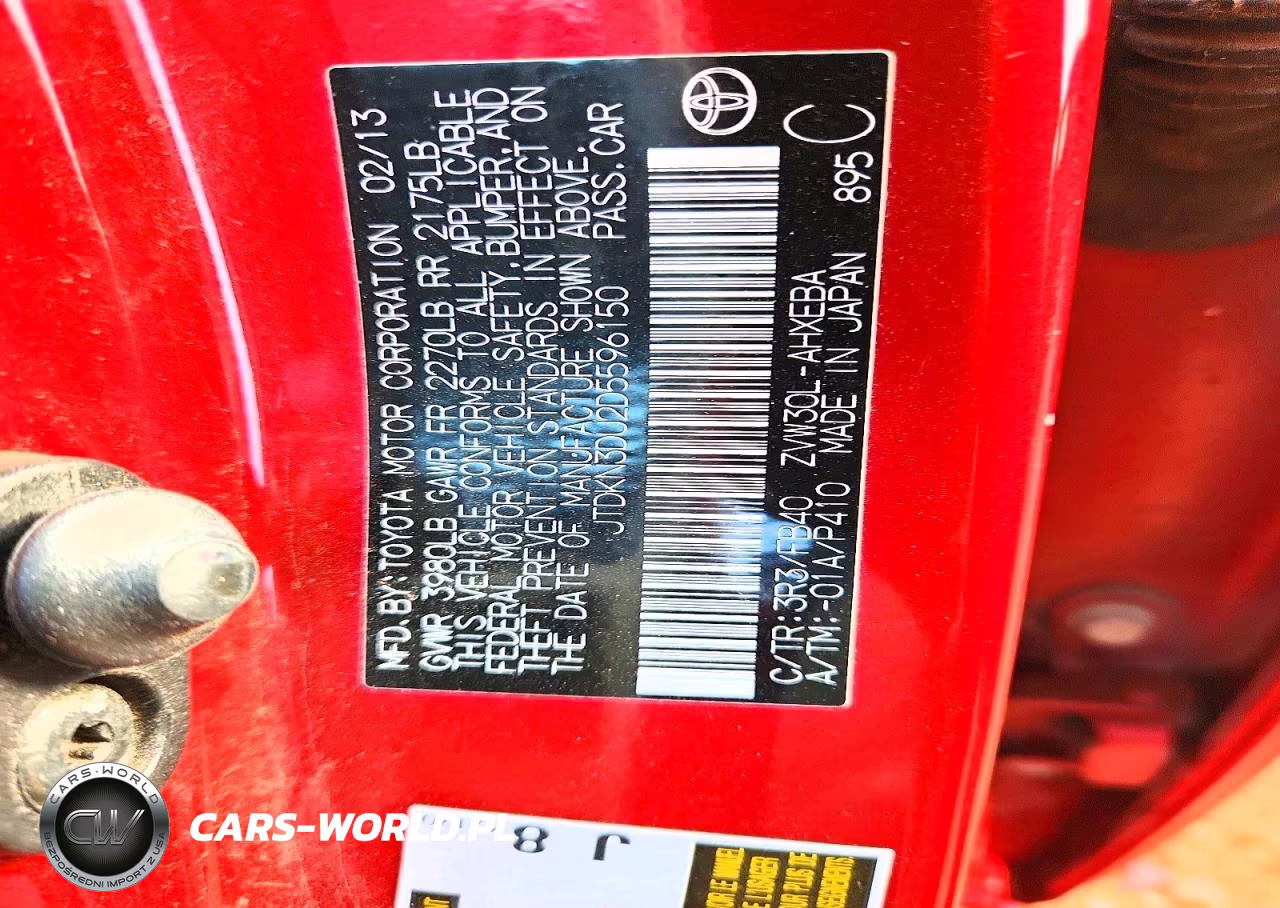 2013 Toyota Prius Three VIN:JTDKN3DU2D5596150 - 13