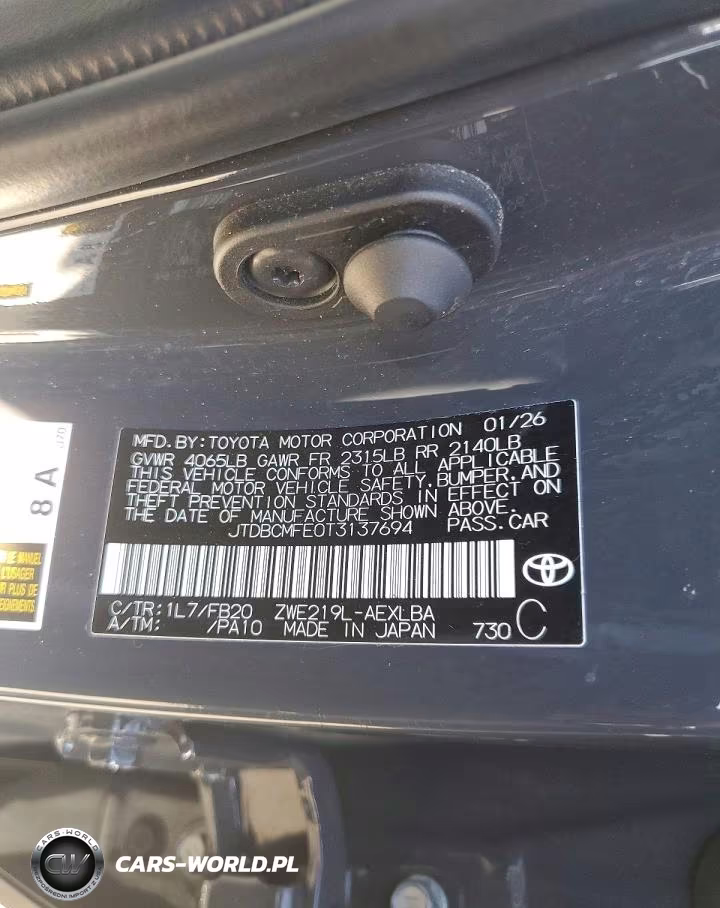 2026 Toyota Corolla Hybrid Le VIN:JTDBCMFE0T3137694 - 12