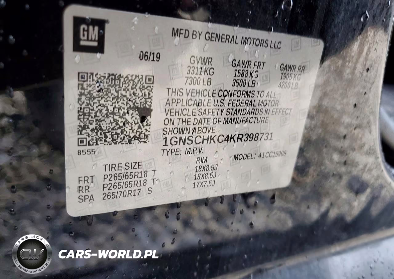 2019 Chevrolet Suburban C1500 Lt VIN:1GNSCHKC4KR398731 - 14