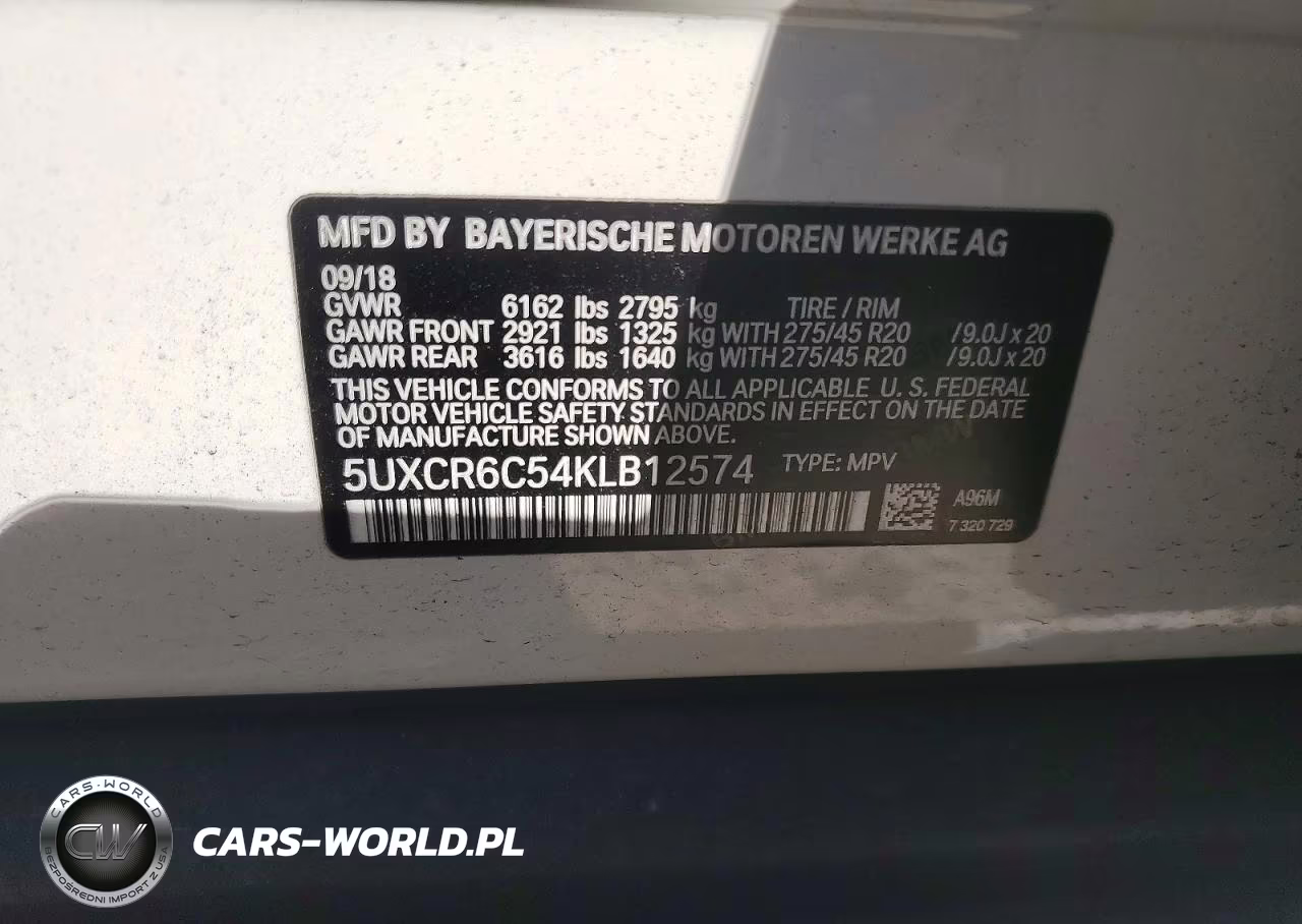 2019 BMW X5 xDrive40I VIN:5UXCR6C54KLB12574 - 13