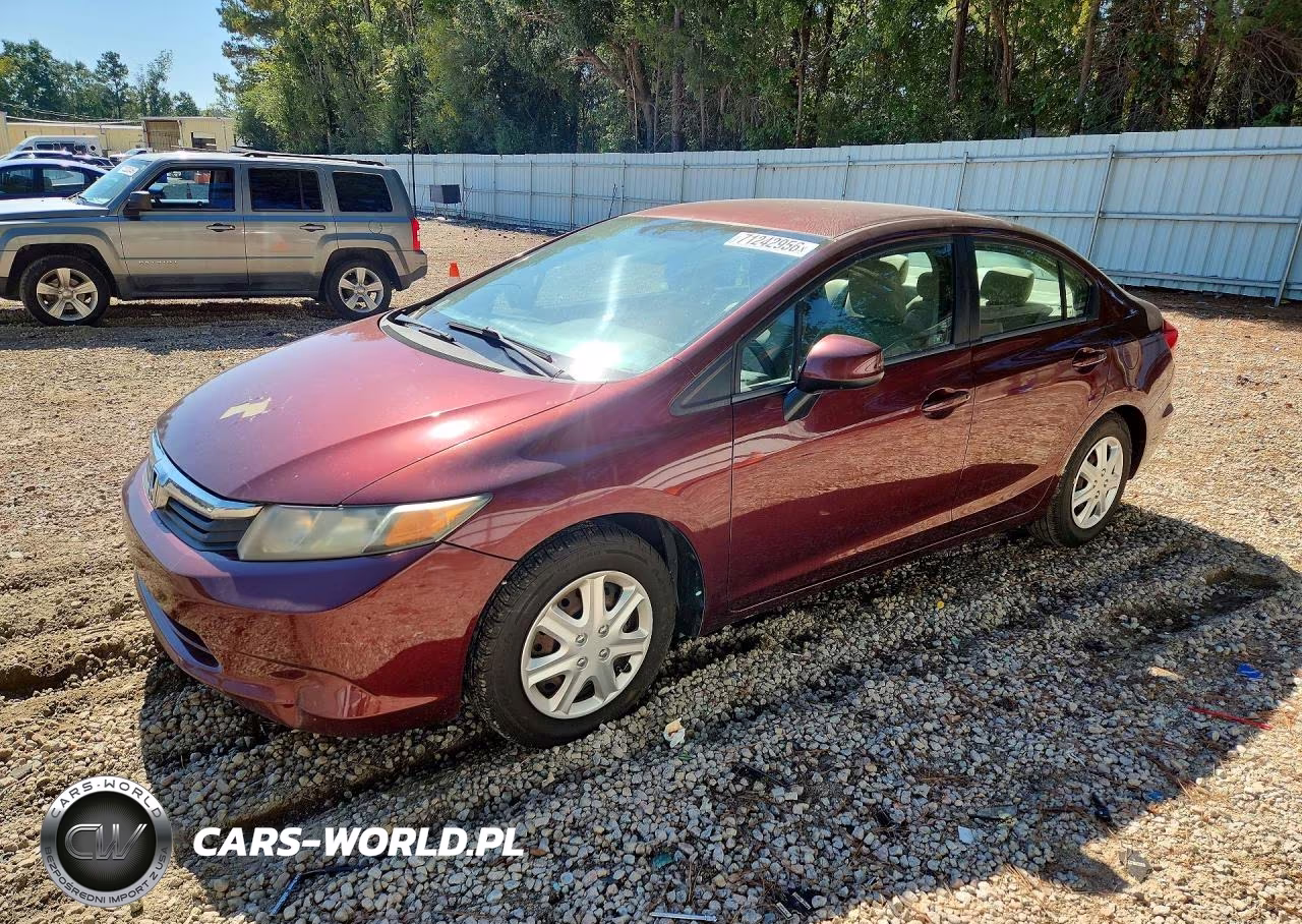 2012 Honda Civic Lx VIN:19XFB2F56CE330160 - 1