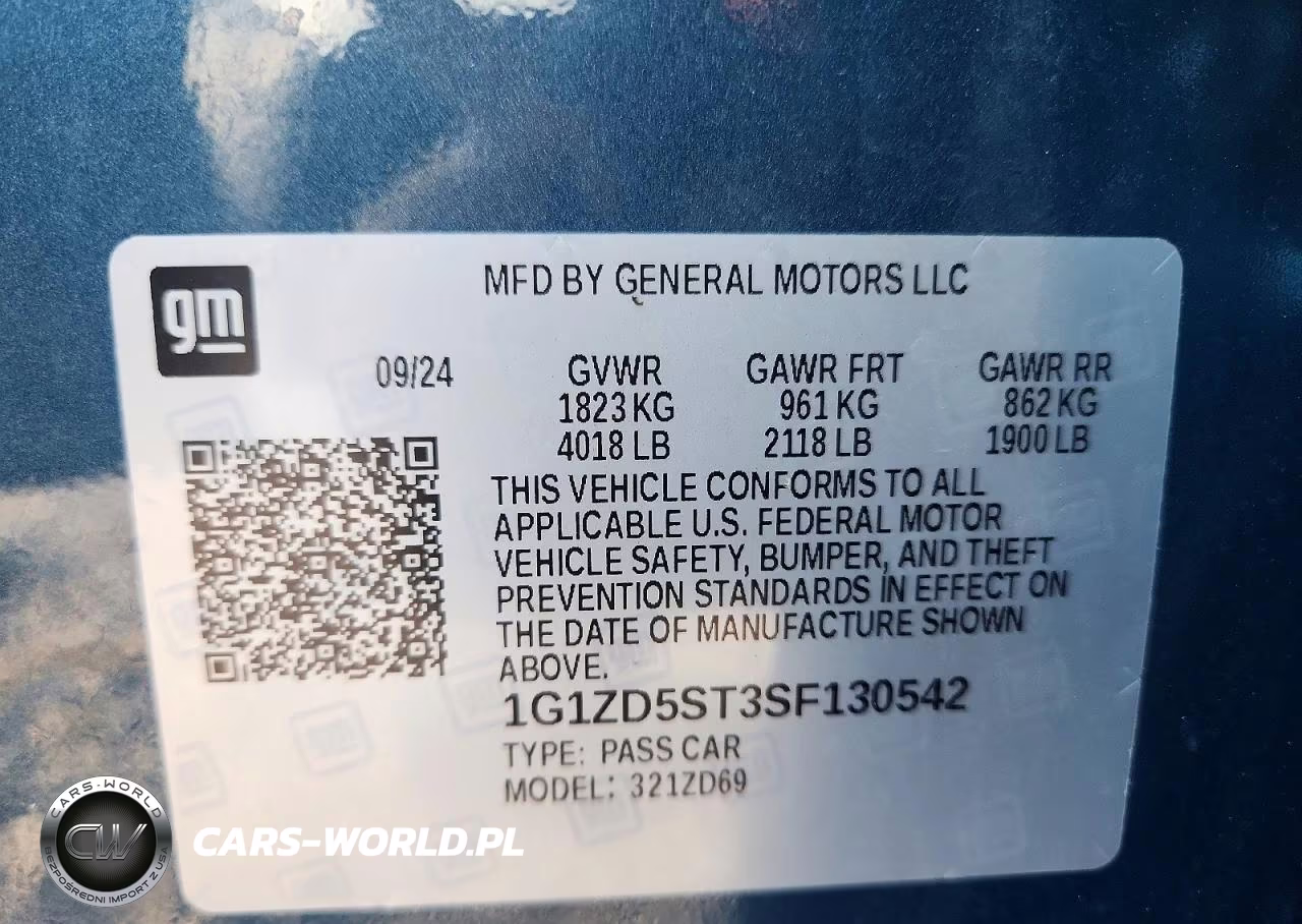 2025 Chevrolet Malibu Lt VIN:1G1ZD5ST3SF130542 - 13
