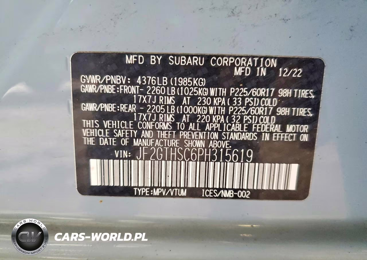 2023 Subaru Crosstrek Sport VIN:JF2GTHSC6PH315619 - 13