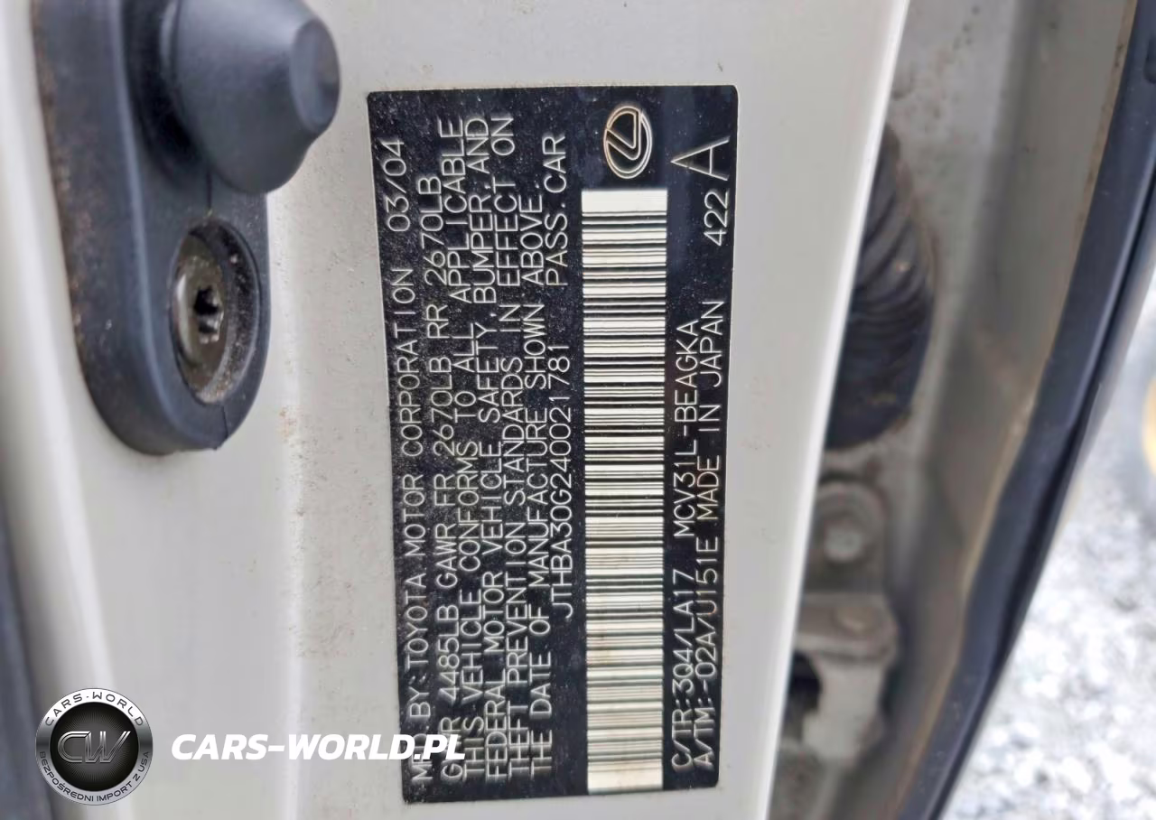 2004 Lexus Es 330 VIN:JTHBA30G240021781 - 12