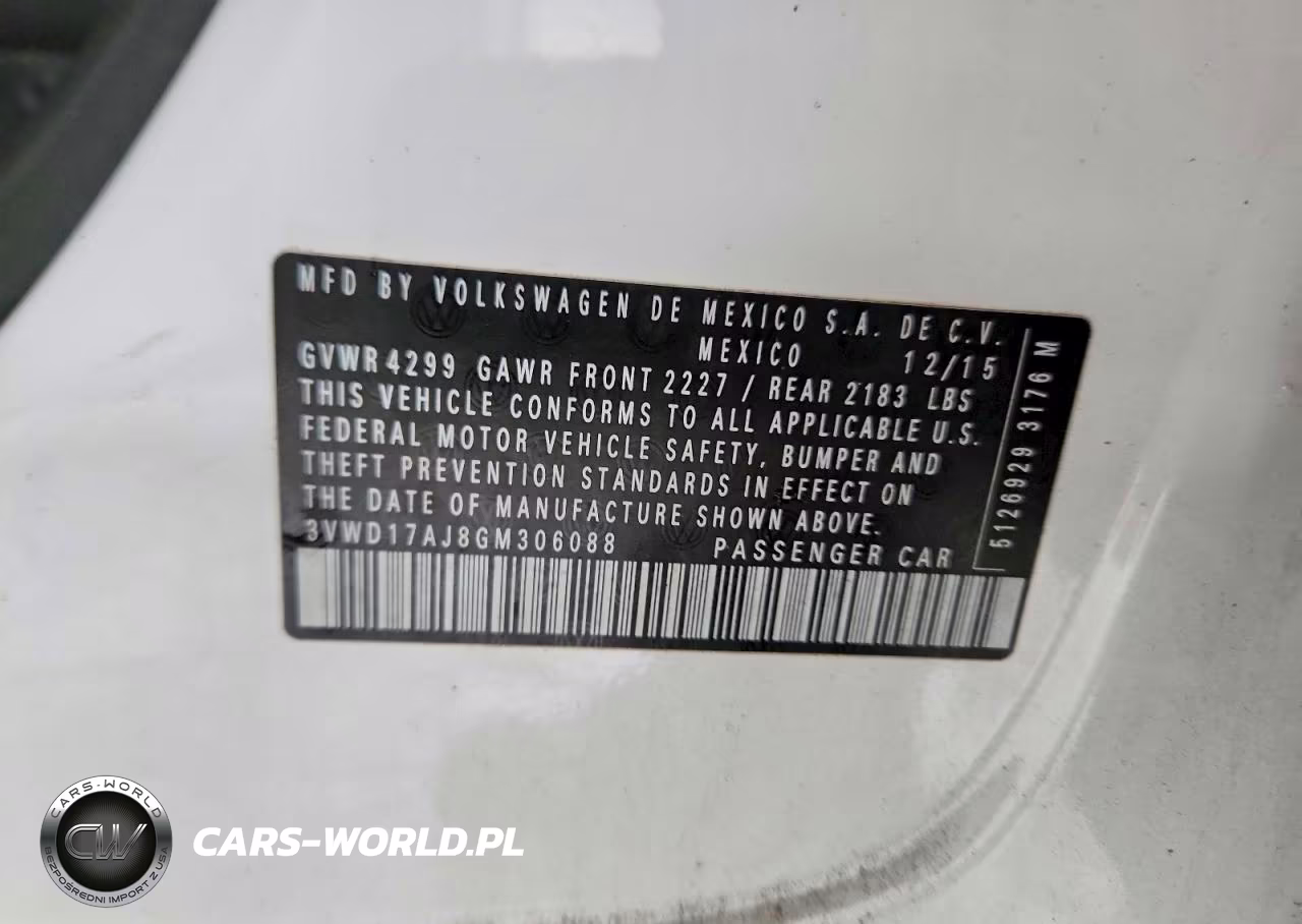 2016 Volkswagen Jetta Sport VIN:3VWD17AJ8GM306088 - 12