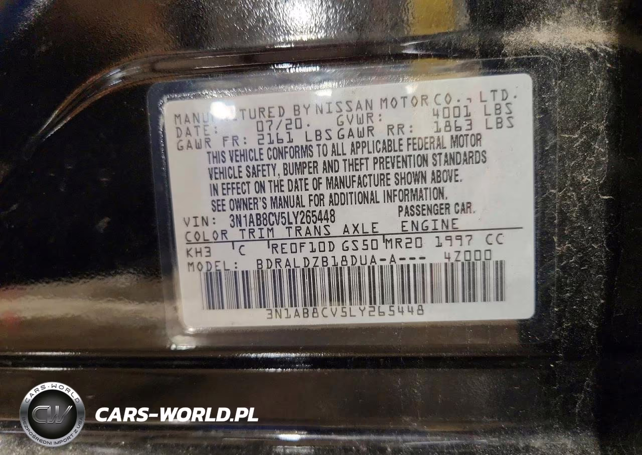 2020 Nissan Sentra Sv VIN:3N1AB8CV5LY265448 - 12