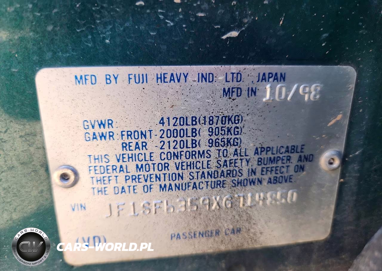 1999 Subaru Forester L VIN:JF1SF6359XG714850 - 14
