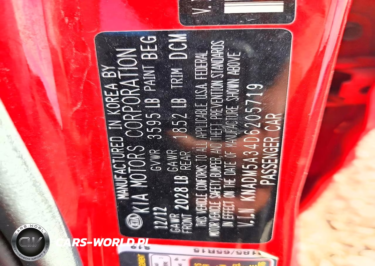 2013 Kia Rio Lx VIN:KNADM5A34D6205719 - 12