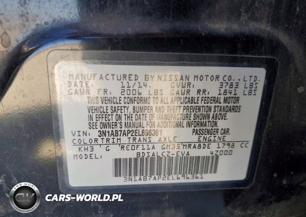 2014 Nissan Sentra S VIN:3N1AB7AP2EL696361 - 13
