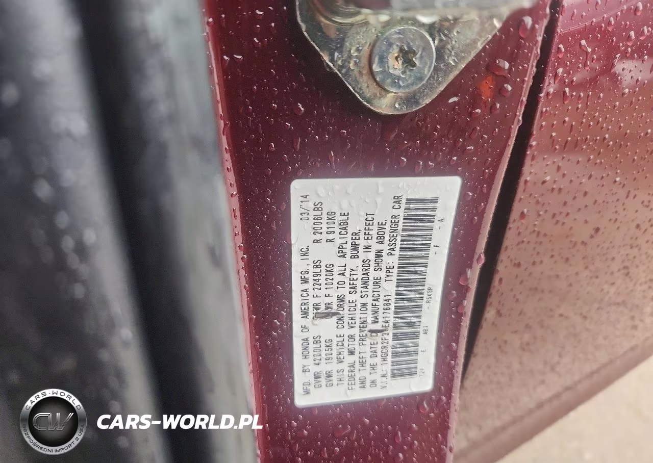 2014 Honda Accord Lx VIN:1HGCR2F39EA176841 - 12