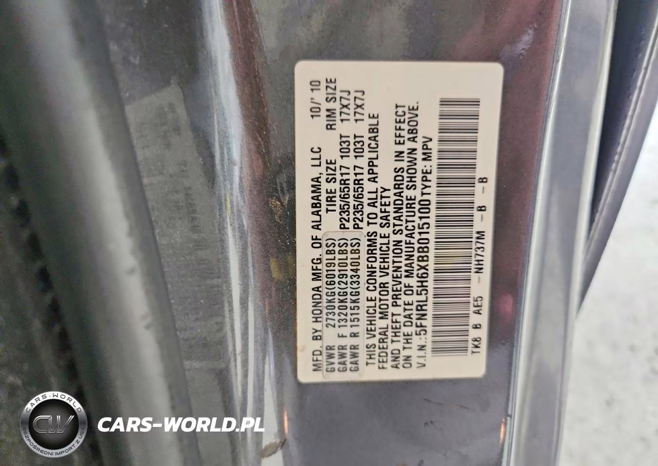 2011 Honda Odyssey Exl VIN:5FNRL5H6XBB015100 - 13