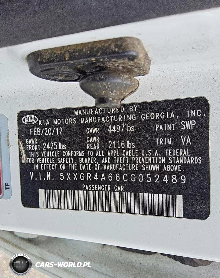 2012 Kia Optima Sx VIN:5XXGR4A66CG052489 - 12