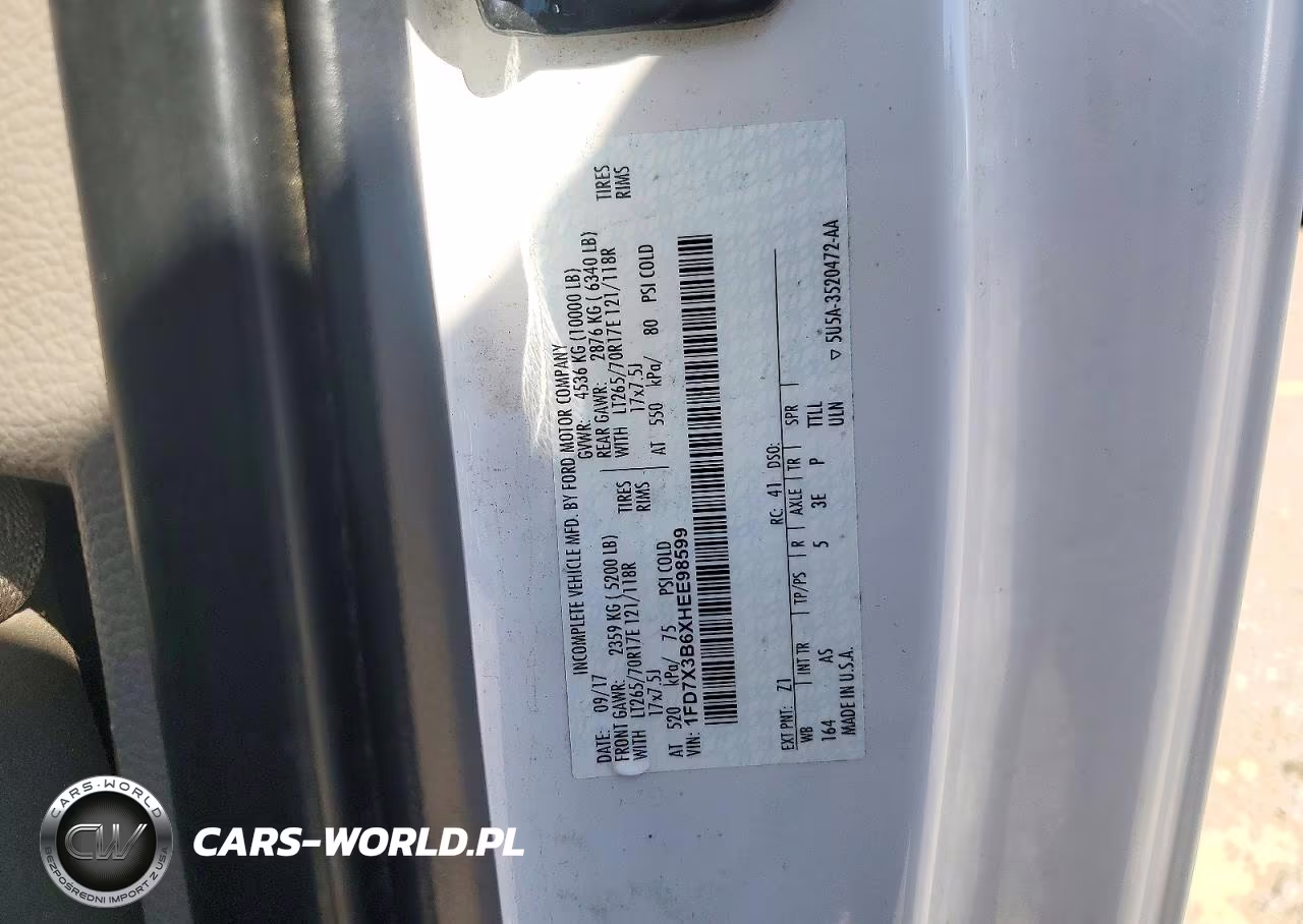 2017 Ford F350 Super Duty VIN:1FD7X3B6XHEE98599 - 12