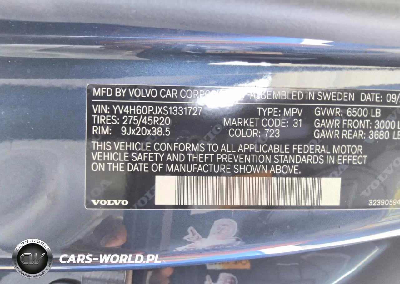 2025 Volvo Xc90 Core VIN:YV4H60PJXS1331727 - 14