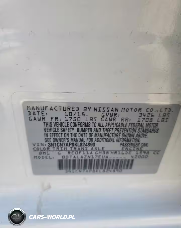 2019 Nissan Versa S VIN:3N1CN7AP8KL824890 - 12