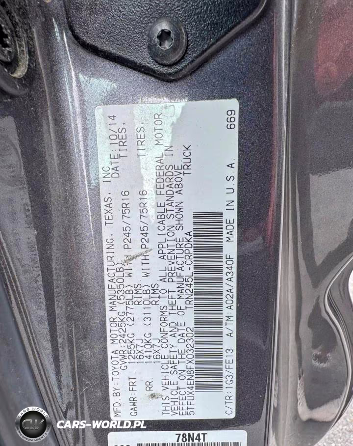 2015 Toyota Tacoma Base VIN:5TFUX4EN8FX032302 - 11