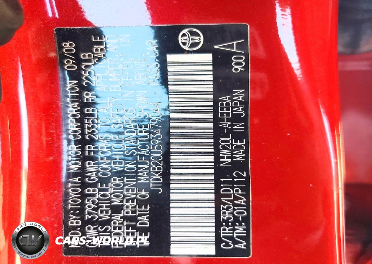 2009 Toyota Prius Base VIN:JTDKB20U593479044 - 12