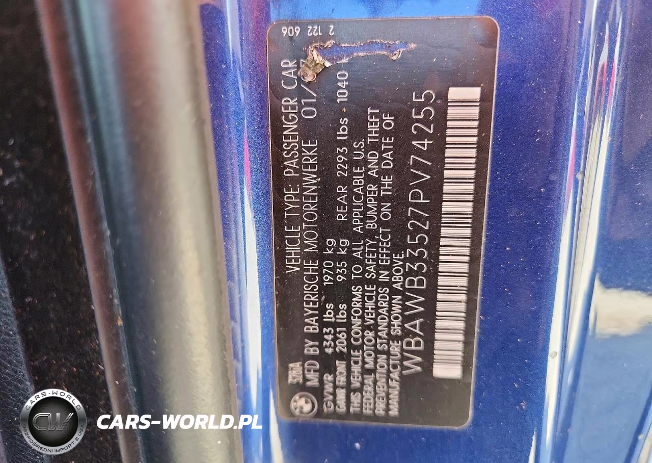 2007 BMW 328 I VIN:WBAWB33527PV74255 - 12