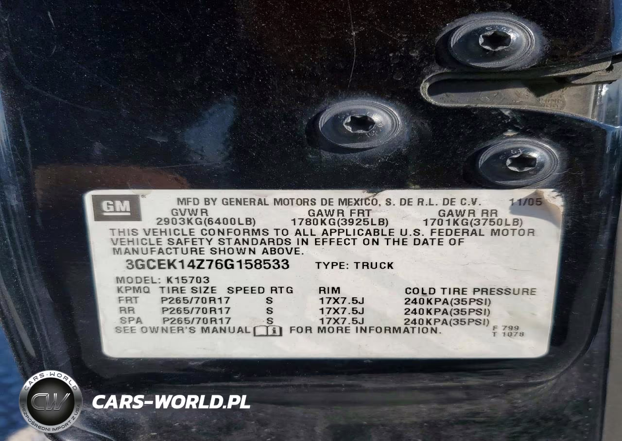 2006 Chevrolet Silverado K1500 VIN:3GCEK14Z76G158533 - 12