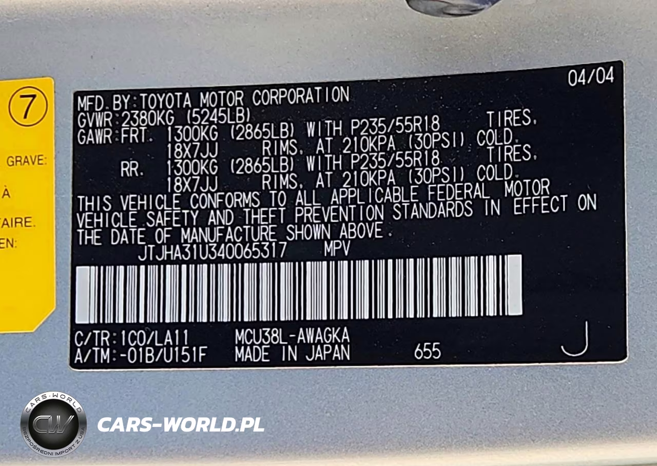 2004 Lexus Rx 330 VIN:JTJHA31U340065317 - 13