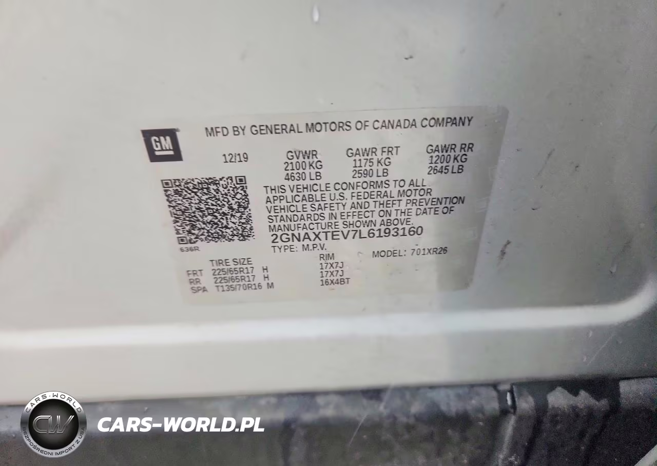2020 Chevrolet Equinox Lt VIN:2GNAXTEV7L6193160 - 13