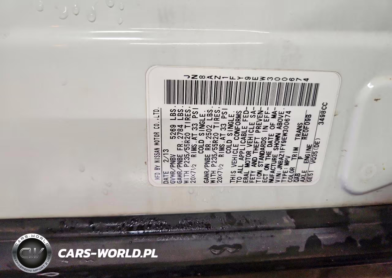2014 Nissan Murano Crosscabriolet VIN:JN8AZ1FY9EW300674 - 12