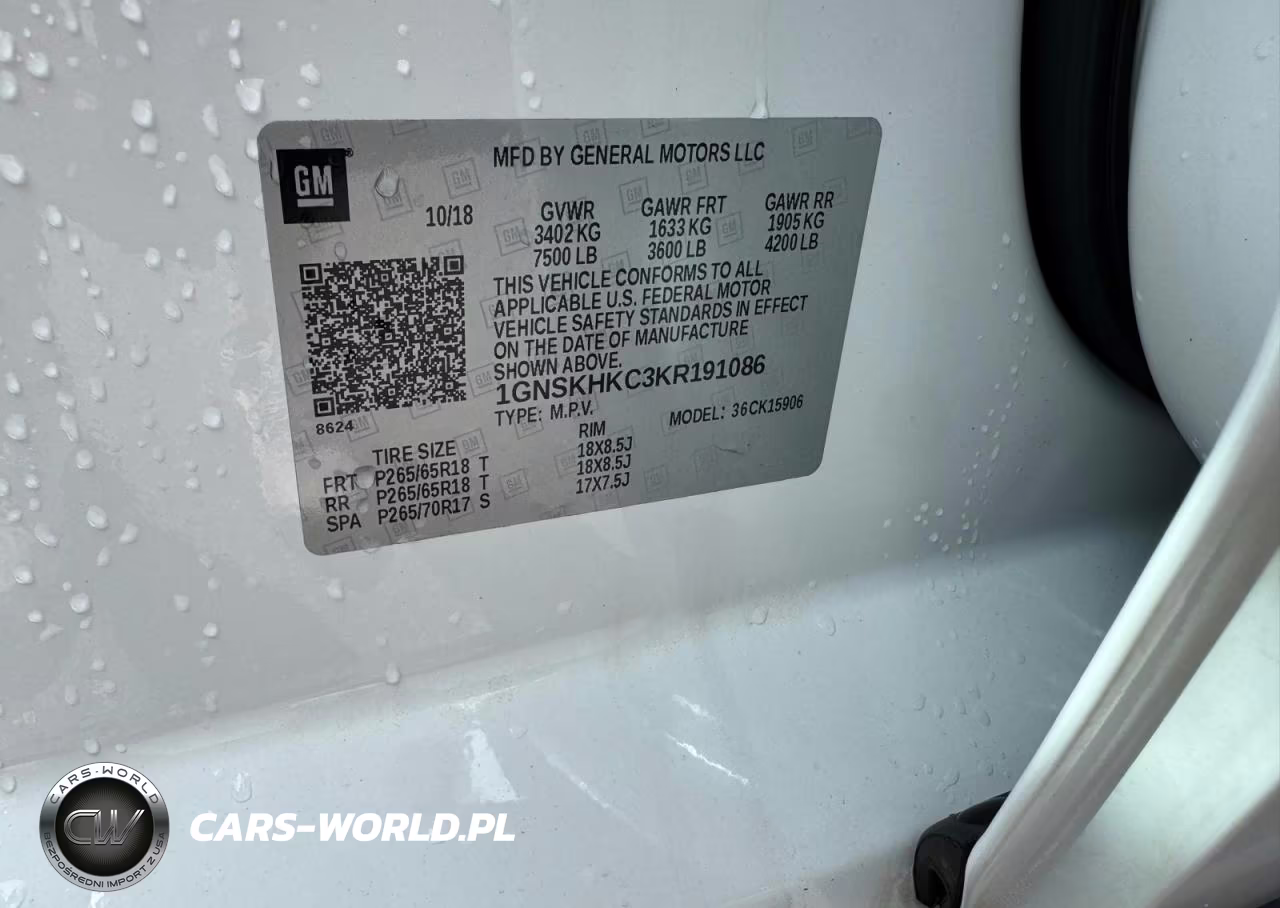 2019 Chevrolet Suburban K1500 Lt VIN:1GNSKHKC3KR191086 - 12