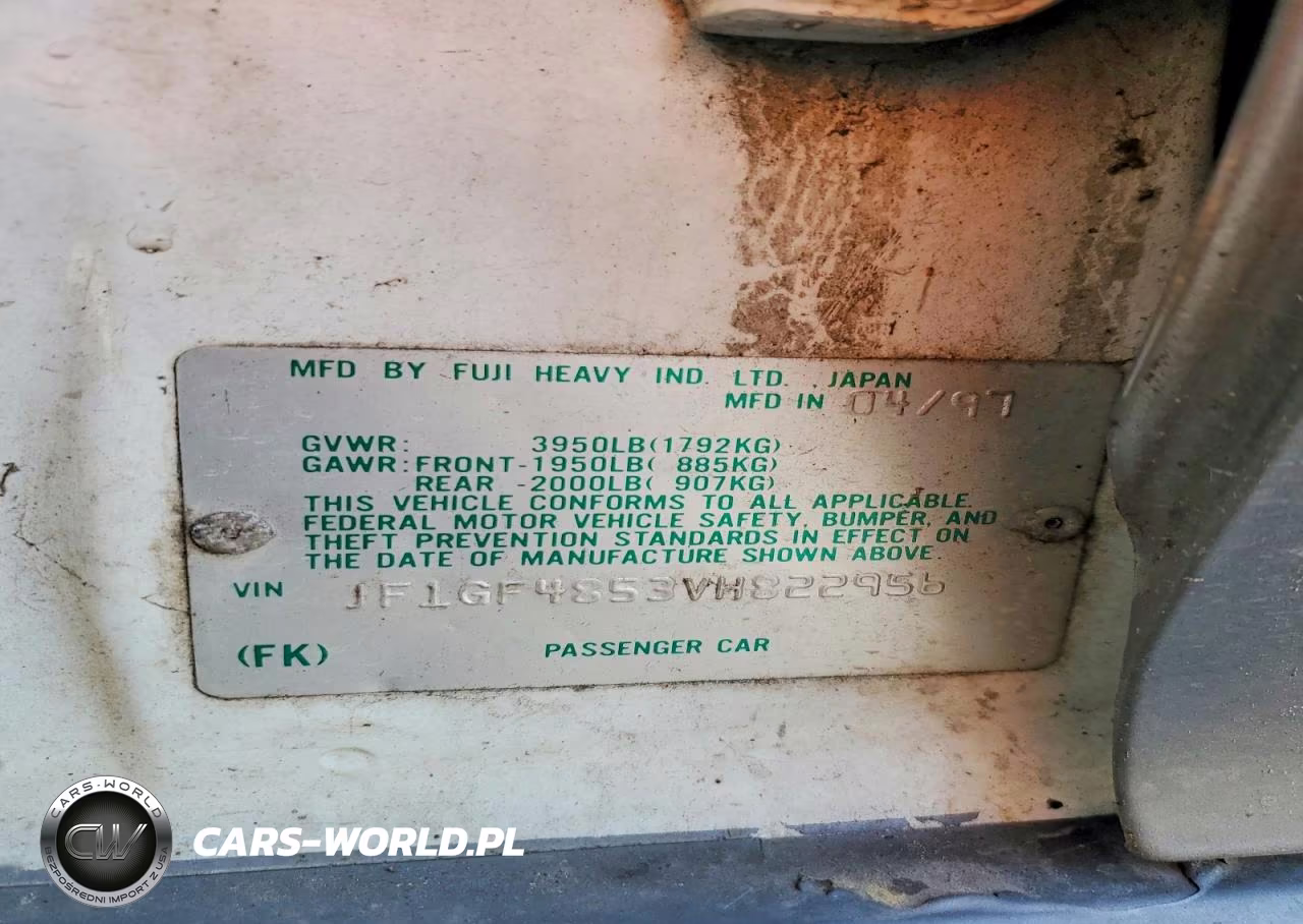 1997 Subaru Impreza Outback VIN:JF1GF4853VH822956 - 14
