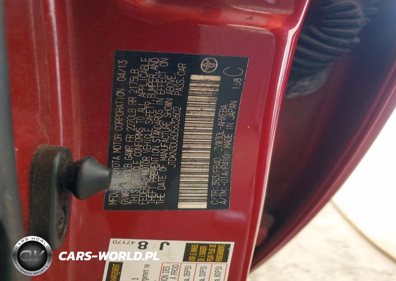 2013 Toyota Prius One VIN:JTDKN3DU6D5632602 - 12