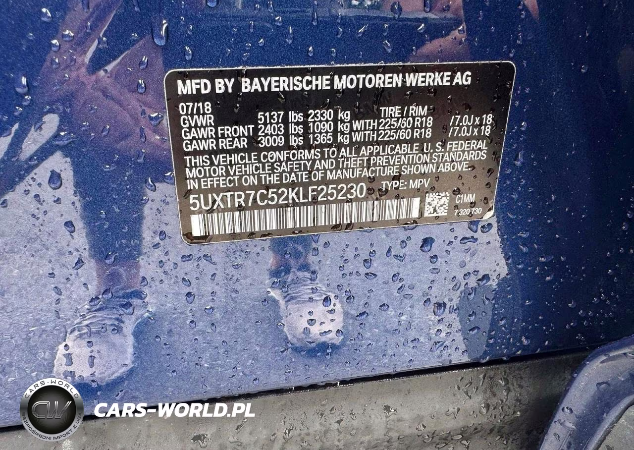 2019 BMW X3 Sdrive30I VIN:5UXTR7C52KLF25230 - 12